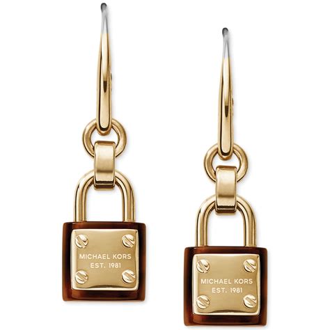 michael kors lock earrings gold|Michael Kors earrings clearance.